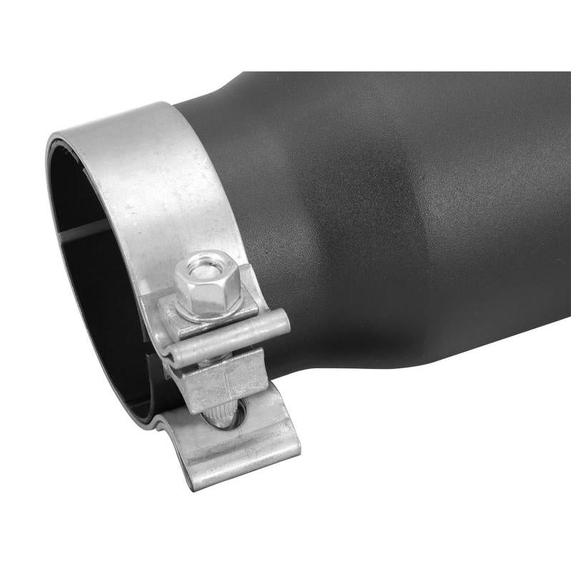 aFe MACHForce XP 3in Inlet x 4in Outlet x 9in Length Clamp-On Black Tip-SR1 Performance