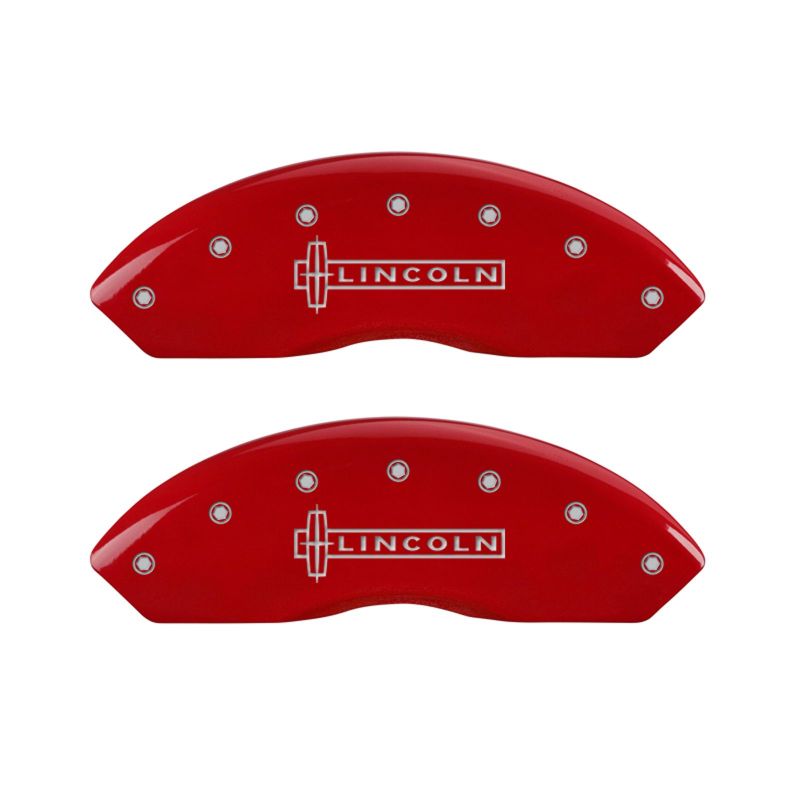 MGP Red Caliper Covers for Lincoln MKX (Part #36007SLC1RD) * Stylish Brake Caliper Cover Set