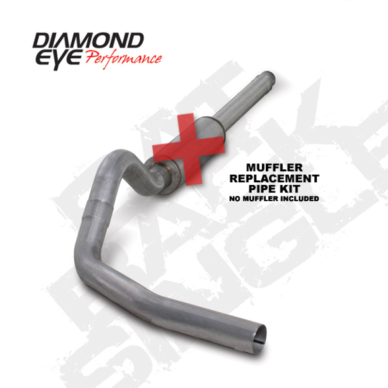Diamond Eye KIT 4in CB MFLR RPLCMENT PIPE SGL AL: 94-97 FORD 7.3L F250/F350 PWRSTROKE-SR1 Performance