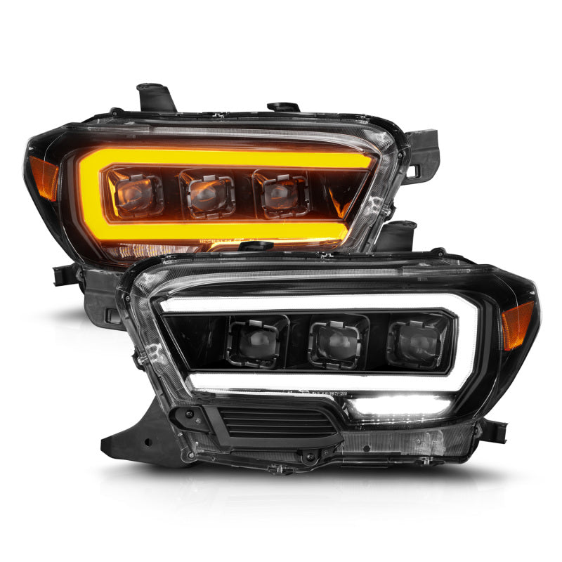 ANZO 16-22 Toyota Tacoma SR/SR5 ONLY Full LED Proj Headlights w/Light Bar Seq. Blk w/Initiation Lgt-SR1 Performance