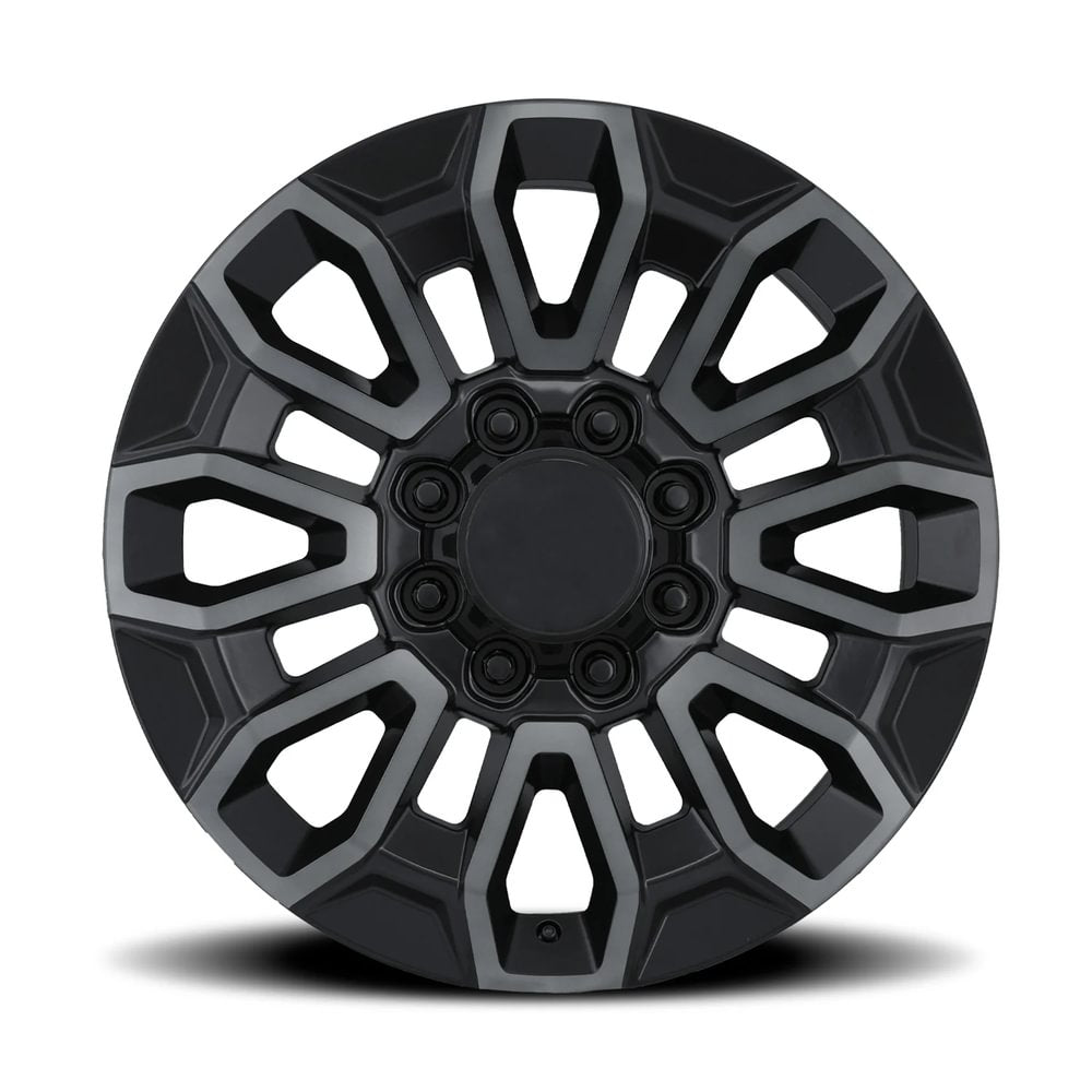 FR 277 – CHEVROLET HIGH COUNTRY 2500 REPLICA WHEELS-Satin Black Dark Clear Coat 22x8.5 8x180 + 44 HB 124.1