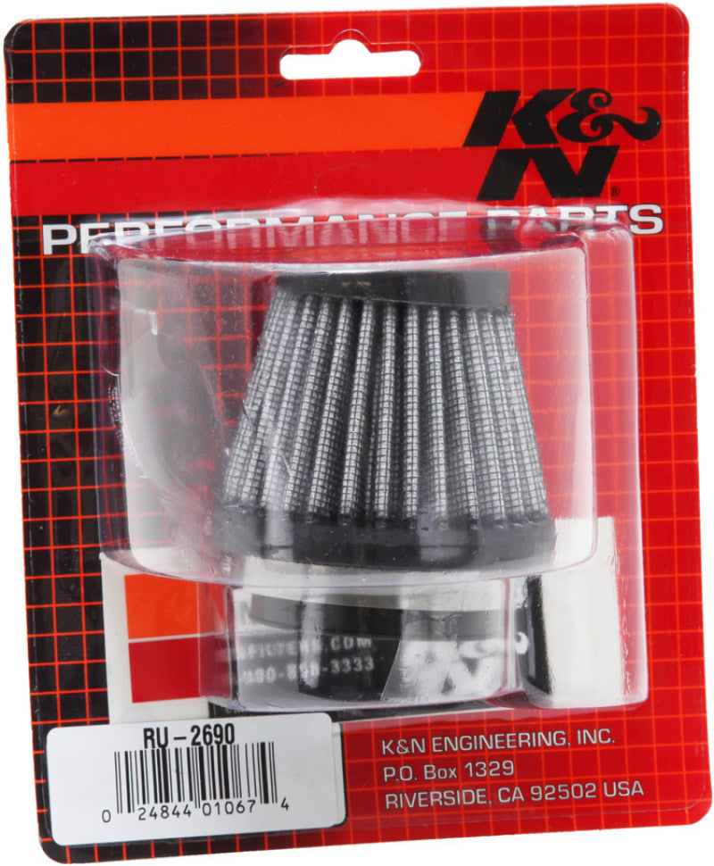 K&N Filter Universal Rubber Filter 1 3/4 inch Flange 3 inch Base 2 inch Top 2.5 inch Height-SR1 Performance