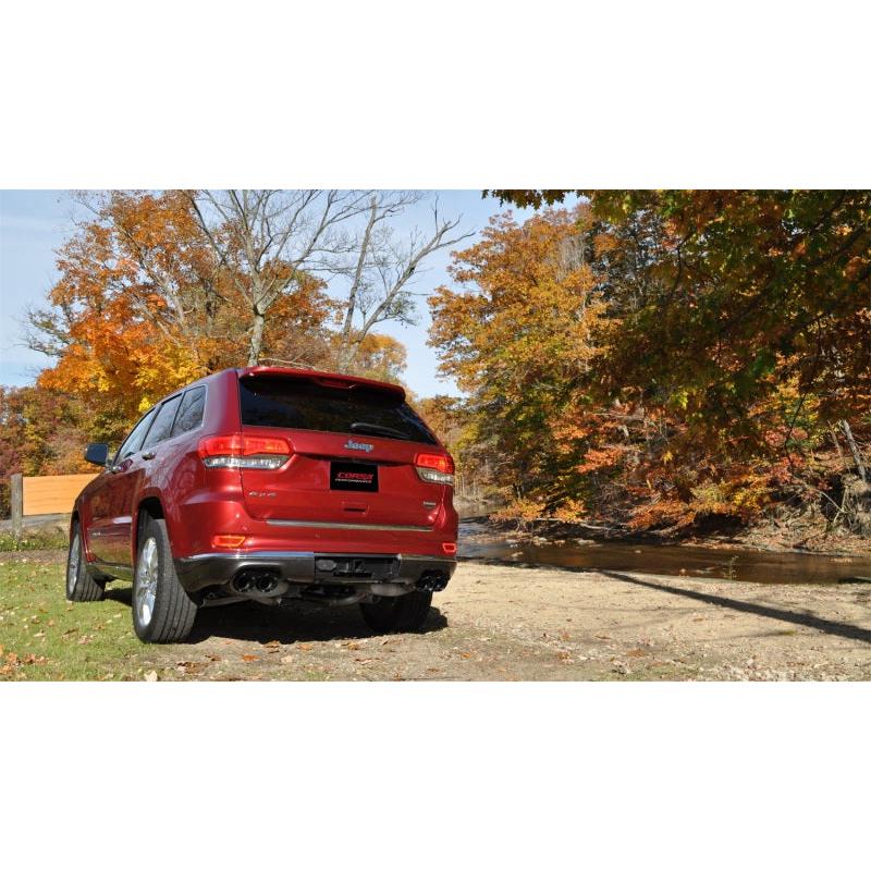 Corsa 2014-2021 Jeep Grand Cherokee Summit Edition Black 2.5in Dual Rear Exit Cat-Back Exhaust-SR1 Performance