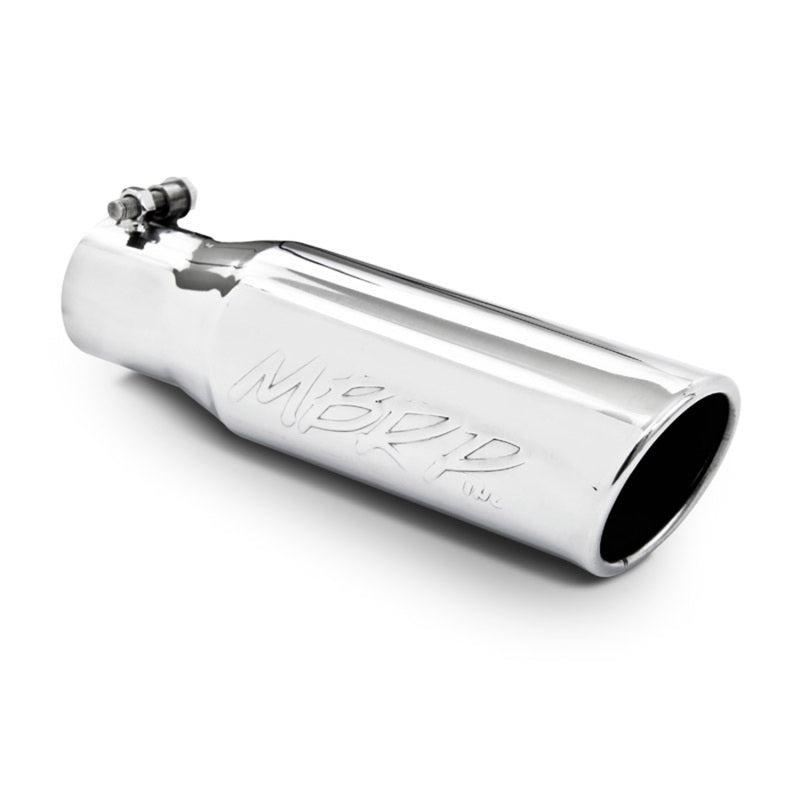 MBRP Universal Tip 3in O.D. Angled Rolled End 2 inlet 10 length-SR1 Performance