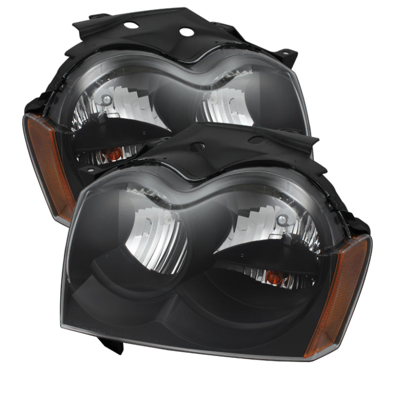Xtune Jeep Grand Cherokee 05-07 Crystal Headlights Black HD-JH-JGC05-AM-BK-SR1 Performance