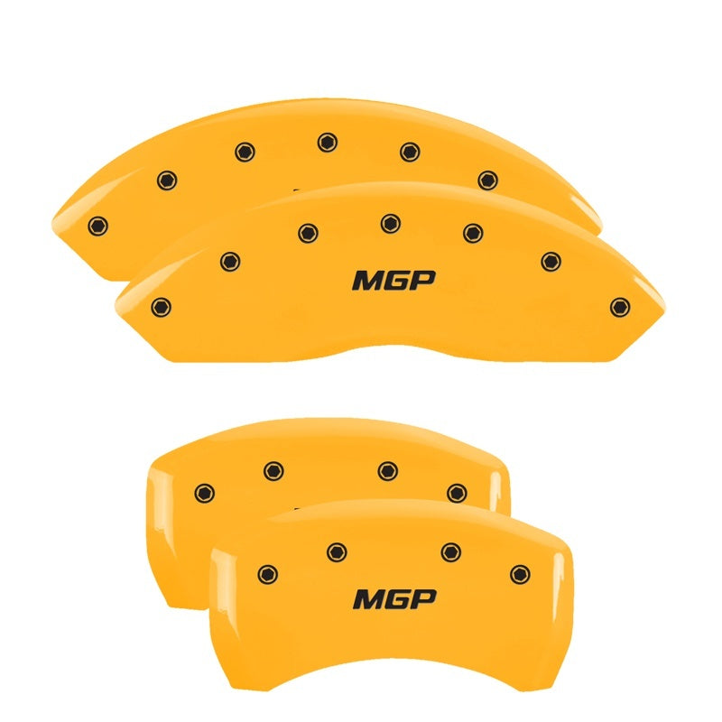 MGP 4 Caliper Covers for Chevrolet Blazer 2019-2020 * Yellow Finish with Black Engraved Letters