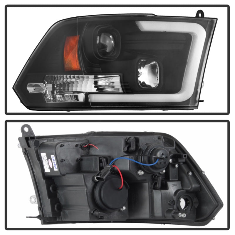 Spyder 09-16 Dodge Ram 1500 Version 2 Headlights Light Bar DRL Black PRO-YD-DR09V2-LBDRL-BK-SR1 Performance