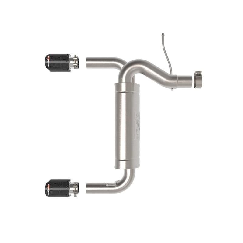 aFe Vulcan 3in 304 SS Axle-Back Exhaust 2021 Ford Bronco L4-2.3L (t)/V6-2.7L (tt) w/ Carbon Tips-SR1 Performance