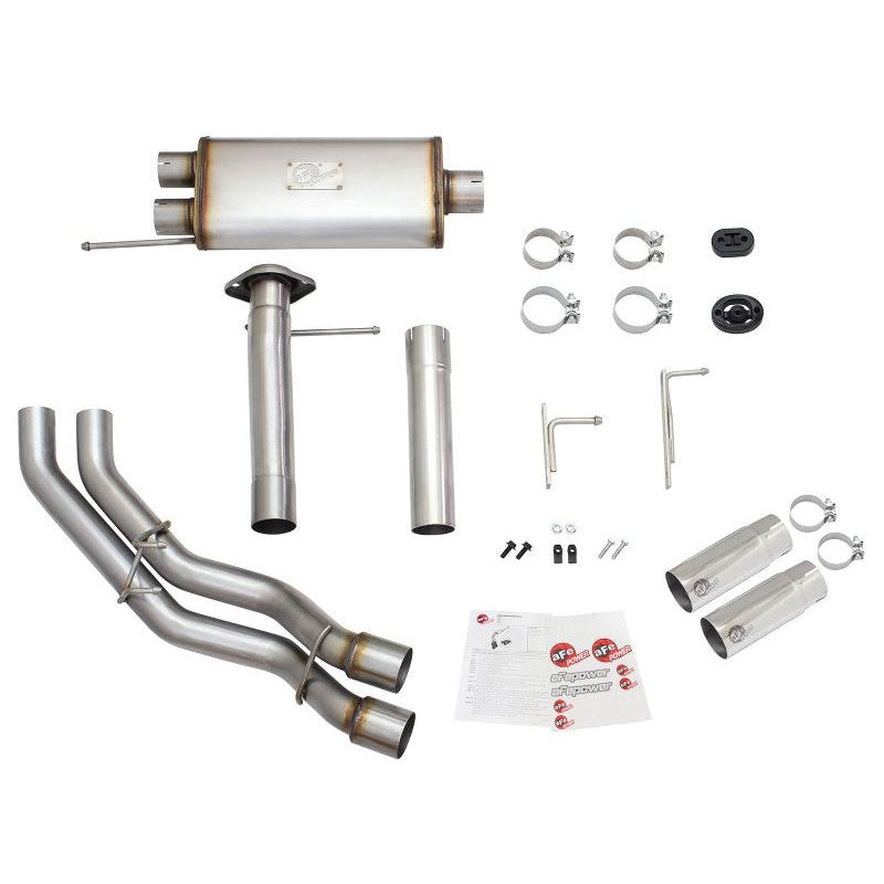 aFe Rebel Exhausts 3in SS Cat-Back 09-14 Ford F-150 4.6/5.0/5.4L w/ Polished Tips-SR1 Performance