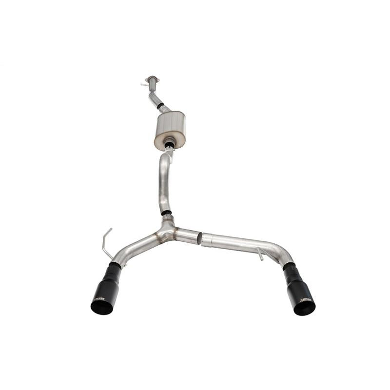 Corsa 21-24 Ford Bronco 2.3L 4-Door 2.75in Cat-Back Dual Rear Exhaust w/ 4in Straight-Cut Black Tips-SR1 Performance