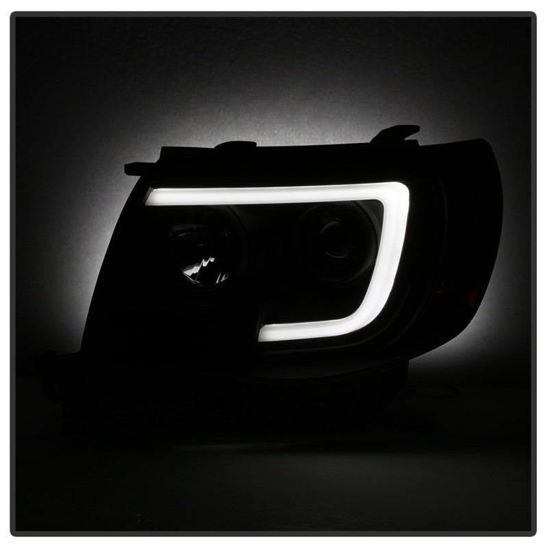 Spyder 05-11 Toyota Tacoma Ver 2 Proj Headlights - Light Bar DRL - Black Smoke PRO-YD-TT05V2-LB-BSM-SR1 Performance