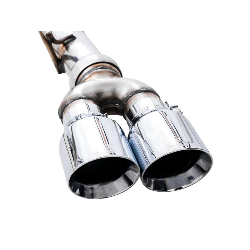 AWE Tuning 22-23 GMC Sierra 1500 AT4X 6.2L 0FG Catback Split Dual (Flat Bumper) - Chrome Silver Tips-SR1 Performance