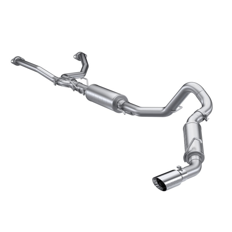 MBRP 2022 Toyota Tundra 3.5L Dual Cat-back 4in Single Side Exit Dual Wall Angle Cut Tip - T304-SR1 Performance