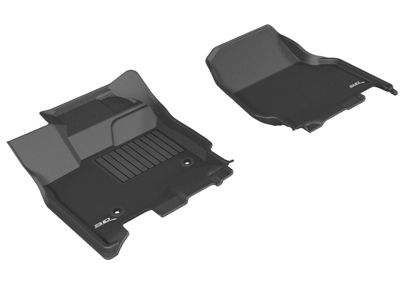 3D MAXpider 2015-2020 Ford F-150 Sprcab/Sprcrew Kagu 1st Row Floormat - Black-SR1 Performance