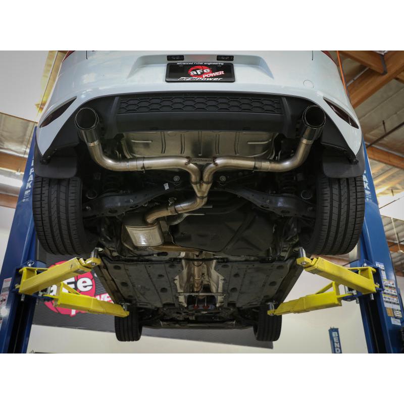 aFe MACH Force-Xp 3 IN to 2-1/2 IN Stainless Steel Cat-Back Exhaust Carbon Volkswagen GTI 15-17-SR1 Performance