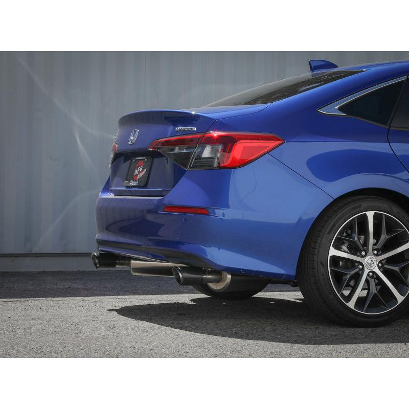 aFe Takeda 2.5in 304 SS Cat-Back Exhaust System w/CF Tips 2022+ Honda Civic L4-1.5L (t)-SR1 Performance