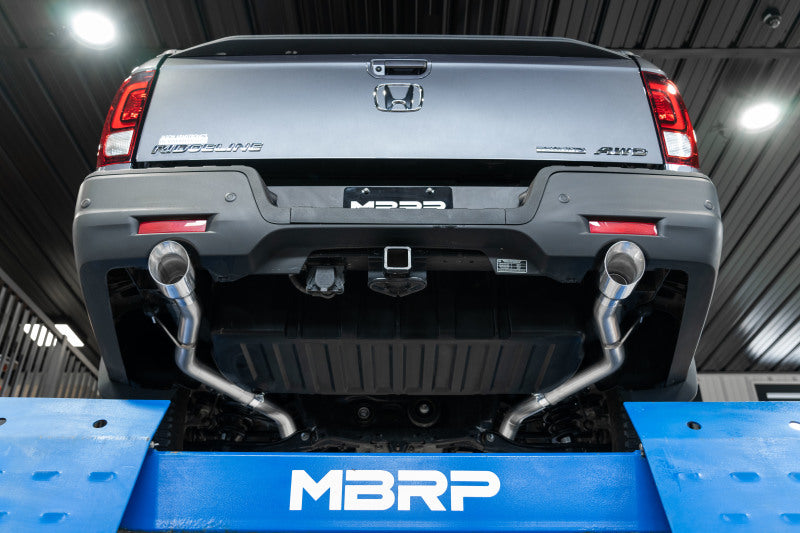 MBRP 21-22 Honda Ridgeline T304 Stainless Steel 2.5in Cat-Back - Dual Split Rear Exit-SR1 Performance