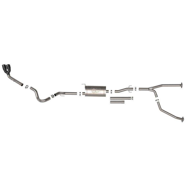aFe 2022 Toyota Tundra V6-3.5L (tt) Vulcan Series 2.5in to 3in 304 SS Cat-Back Exhaust w/ Black Tip-SR1 Performance