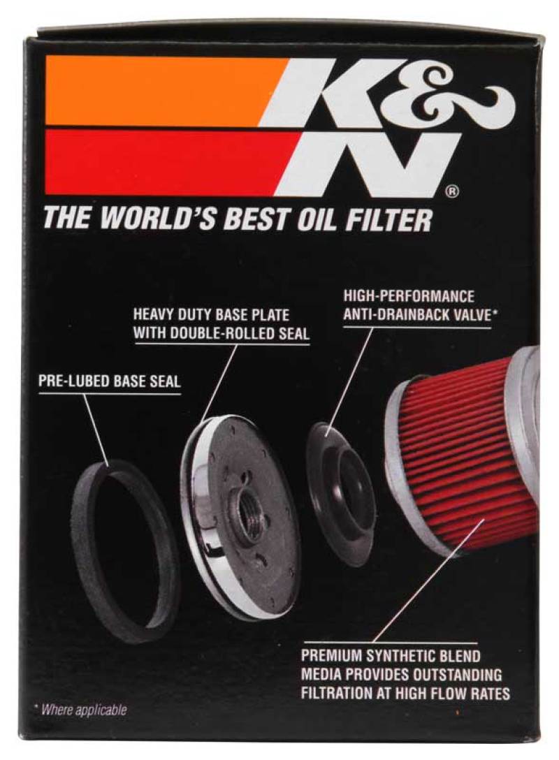 K&N Oil Filter 02-10 Harley Davidson VRSC 3in OD x 3.844in Height-SR1 Performance