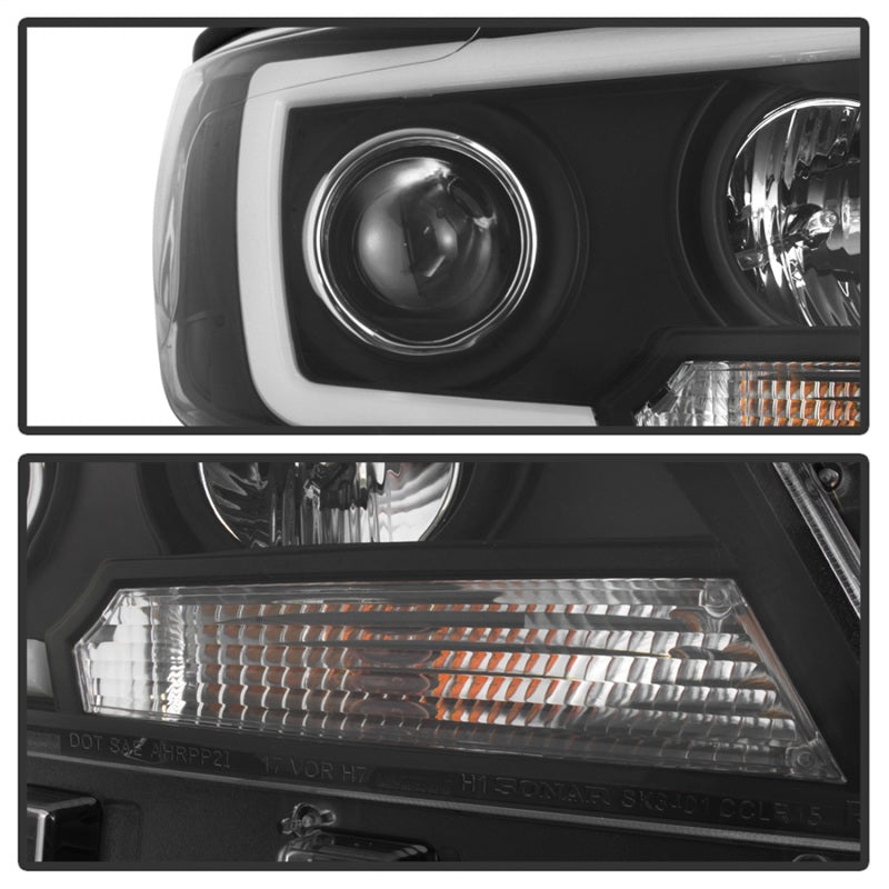 Spyder 15-17 Chevy Colorado Projector Headlights - Light Bar LED - Black (PRO-YD-CCO15-LBDRL-BK)-SR1 Performance