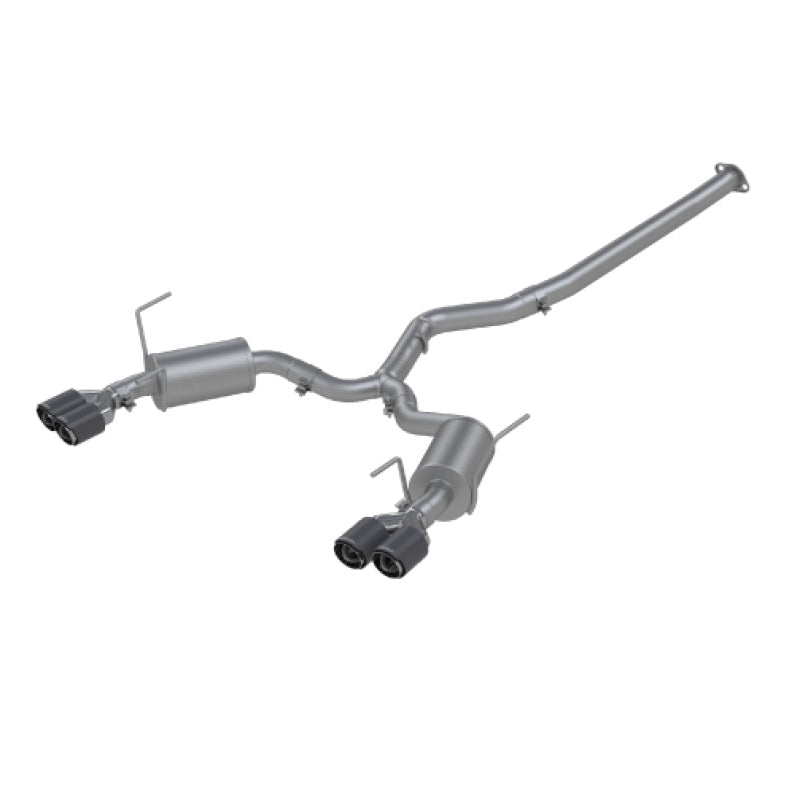 MBRP 15-19 Subaru WRX 2.0L/STI 2.5L 3in Dual Split Rear Exit w/ 3.5in CF Tips - T304 Street Version-SR1 Performance