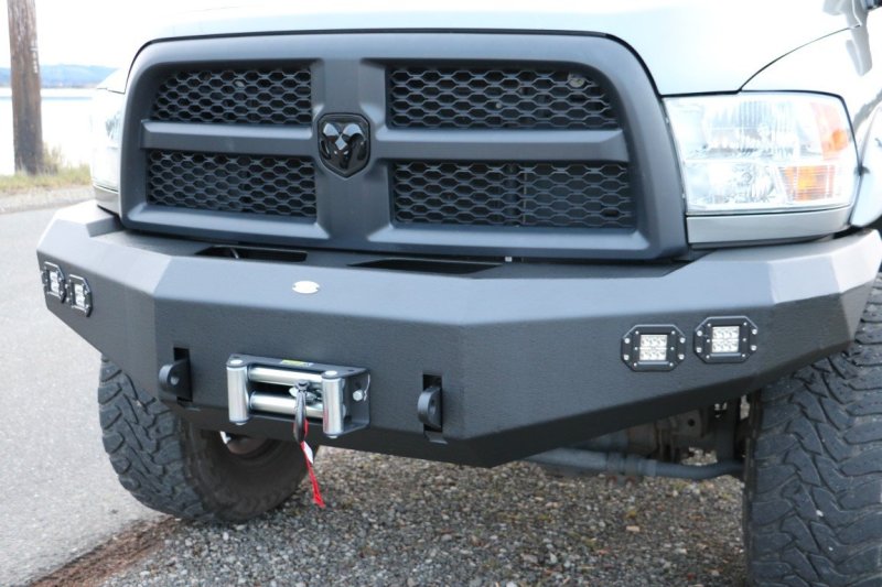 DV8 Offroad Front Bumper for 2010-2014 Dodge Ram 2500/3500 with Winch Compatibility and LED Lights