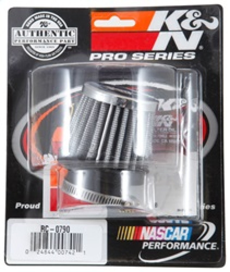 K&N Universal Chrome Filter 1 3/8 inch FLG / 2 1/2 inch Base / 2 inch Top / 2 1/4 inch Height-SR1 Performance