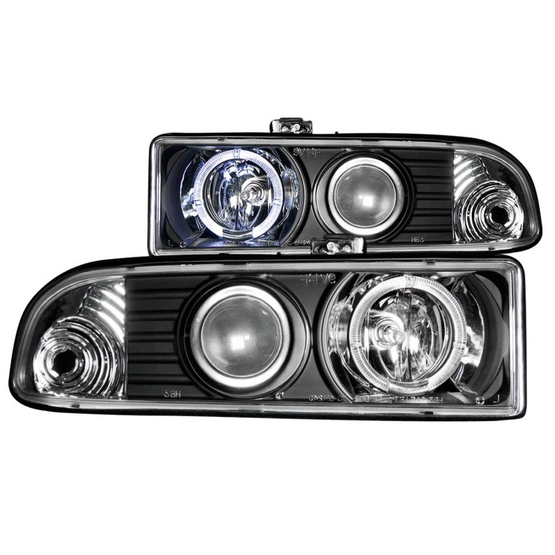 ANZO 1998-2005 Chevrolet S-10 Projector Headlights w/ Halo Black-SR1 Performance