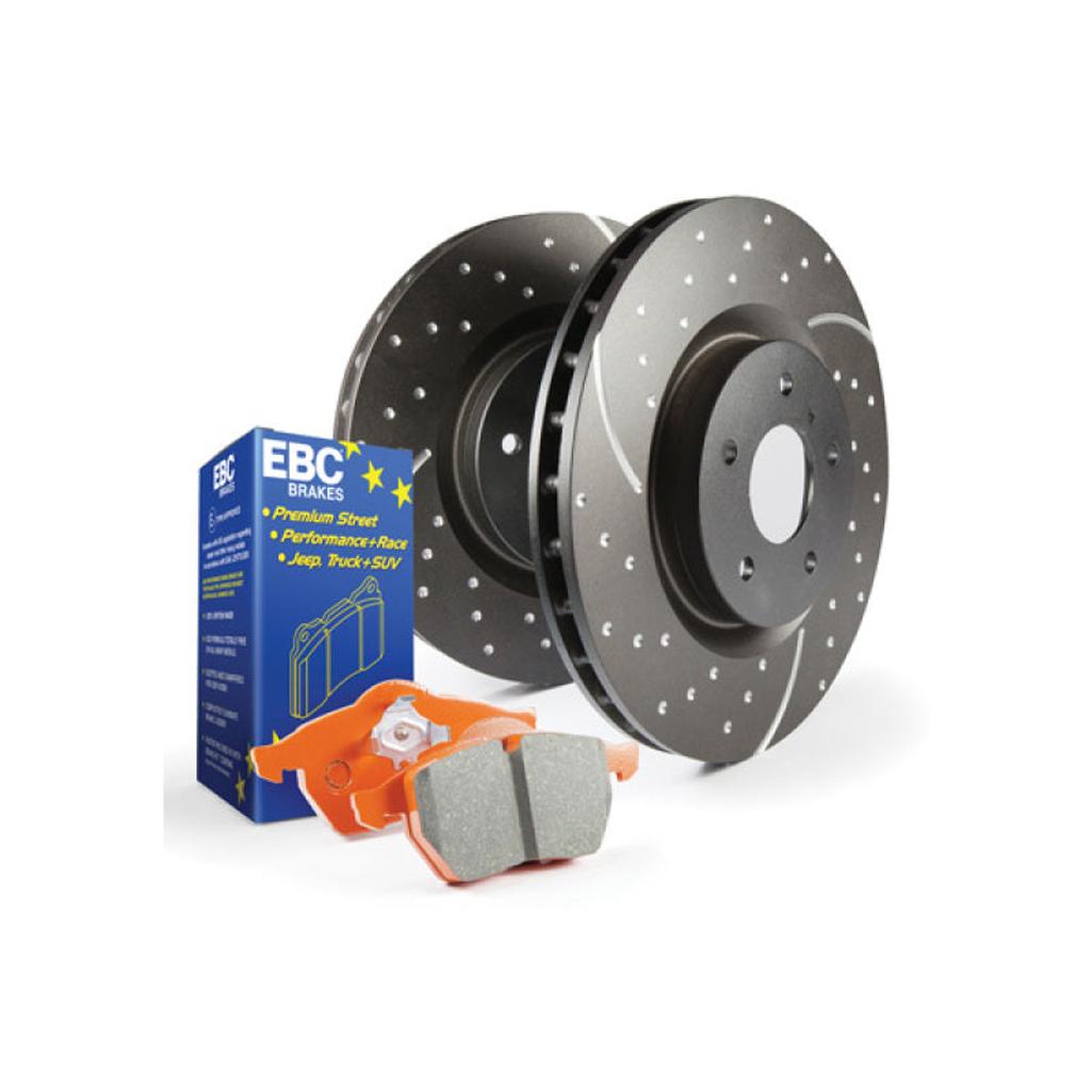 EBC S8 Kits Orangestuff and GD Rotors for GMC Sierra 3500 HD and Chevrolet Silverado 3500 HD