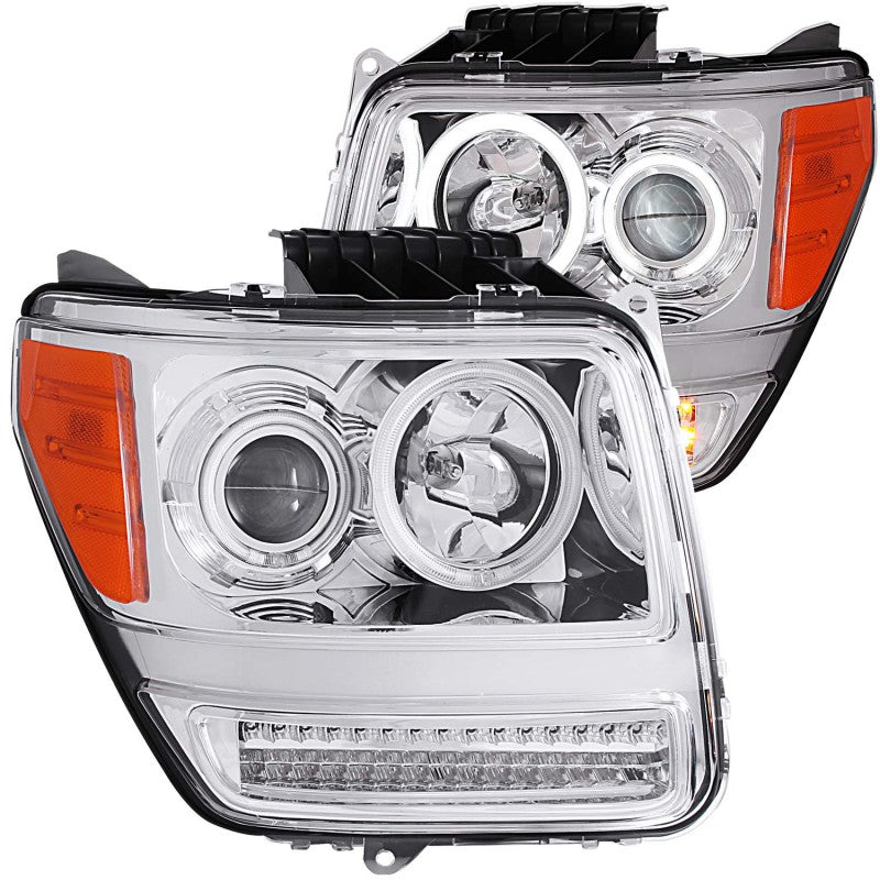 ANZO 2007-2012 Dodge Nitro Projector Headlights w/ Halo Chrome (CCFL) G2-SR1 Performance