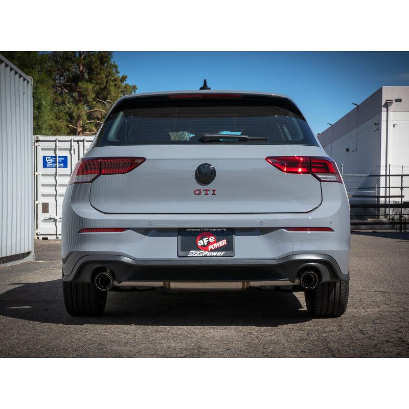 aFe Gemini XV 3in to 2 1/2in 304 SS Cat-Back Exhaust 22-23 Volkswagen GTI (MK8) 2.0L w/ Carbon Tips-SR1 Performance