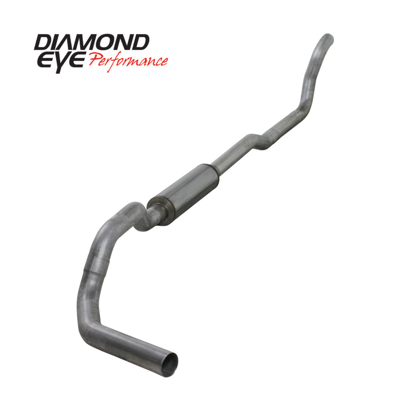 Diamond Eye KIT 4in TB MFLR RPLCMENT PIPE SGL AL: 2-WHEEL DRIVE ONLY 89-93 DODGE CUMMINS 5.9L-SR1 Performance