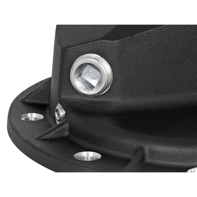 AFE Rear Differential Cover Black w/Machined Fins Nissan Titan XD 16-19 - w/Oil-SR1 Performance