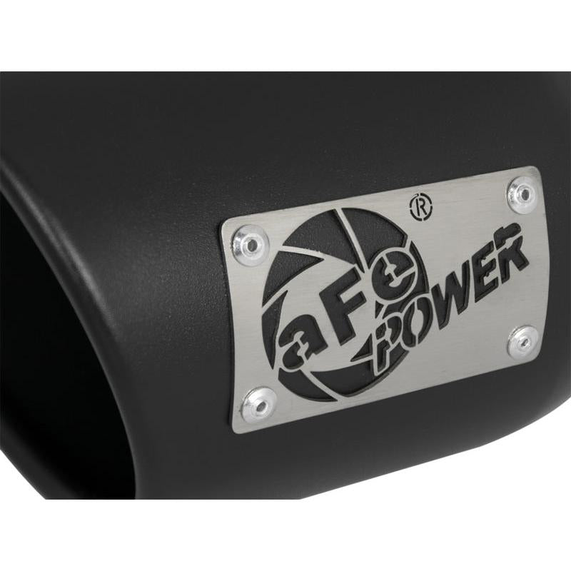aFe MACH Force-Xp 409 SS Exhaust Tip Black (Left Side) 3in In x 4-1/2in Out x 9in L Clamp-On-SR1 Performance