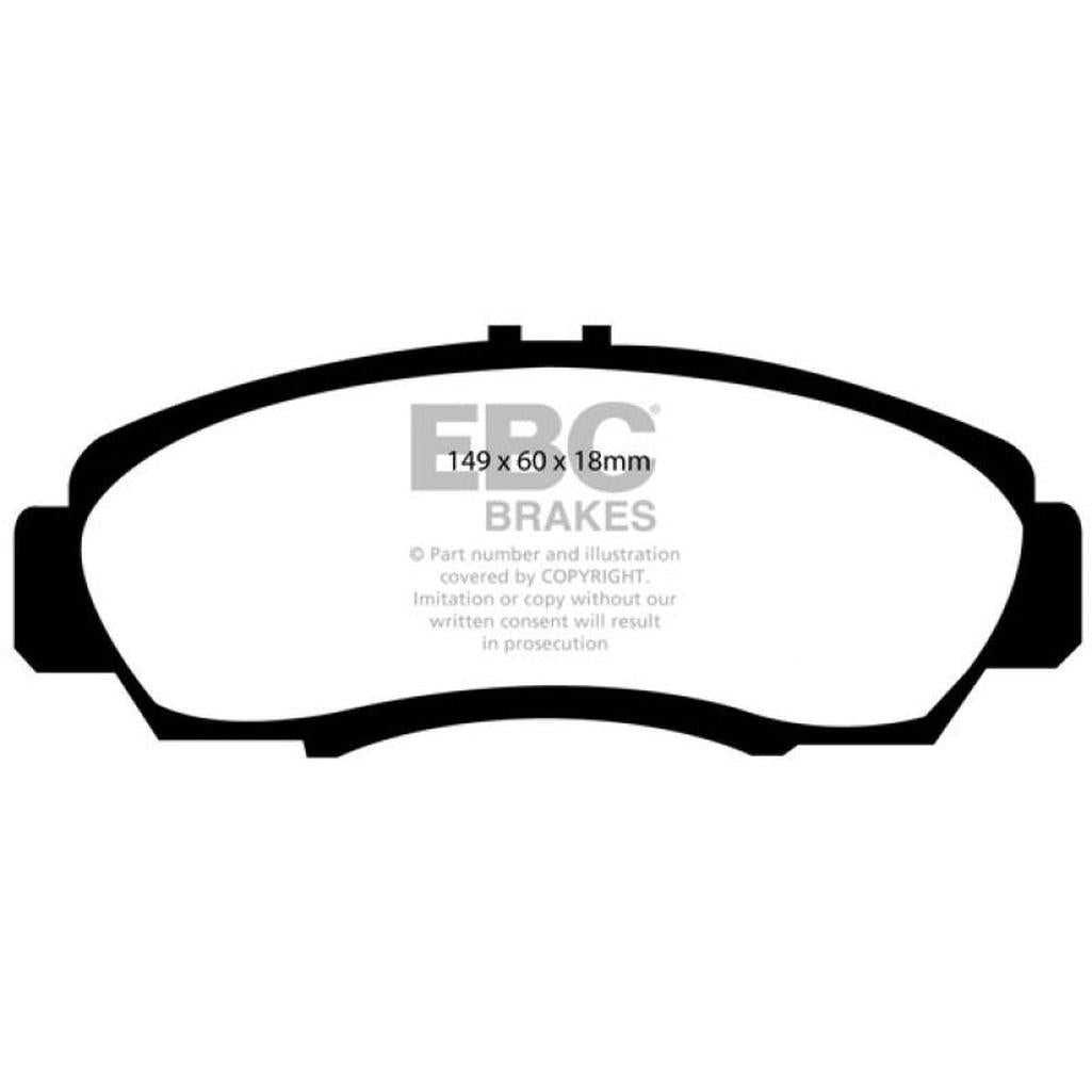 EBC Brakes Bluestuff NDX Full Race Brake Pads for Acura CL and RL – High Friction Sport and Track Use