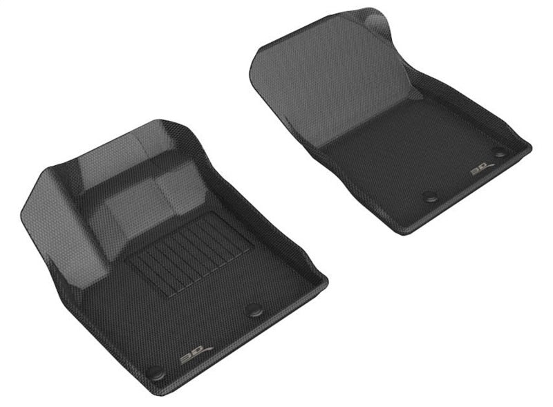 3D Maxpider 21-22 Nissan Rogue Kagu 1st Row Floormat - Black-SR1 Performance