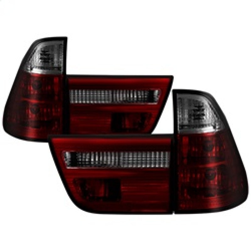 Spyder BMW E53 X5 00-06 4PCS Euro Style Tail Lights- Red Smoke ALT-YD-BE5300-RS-SR1 Performance