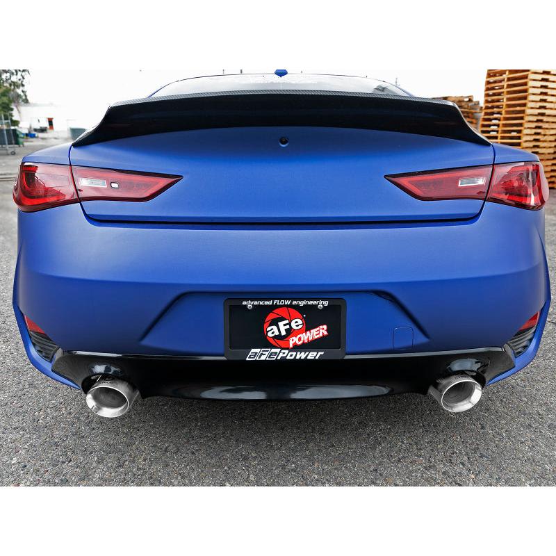 aFe POWER Takeda 2.5in 304 SS Axle-Back Exhaust w/ Polished Tips 17-19 Infiniti Q60 V6-3.0L (tt)-SR1 Performance