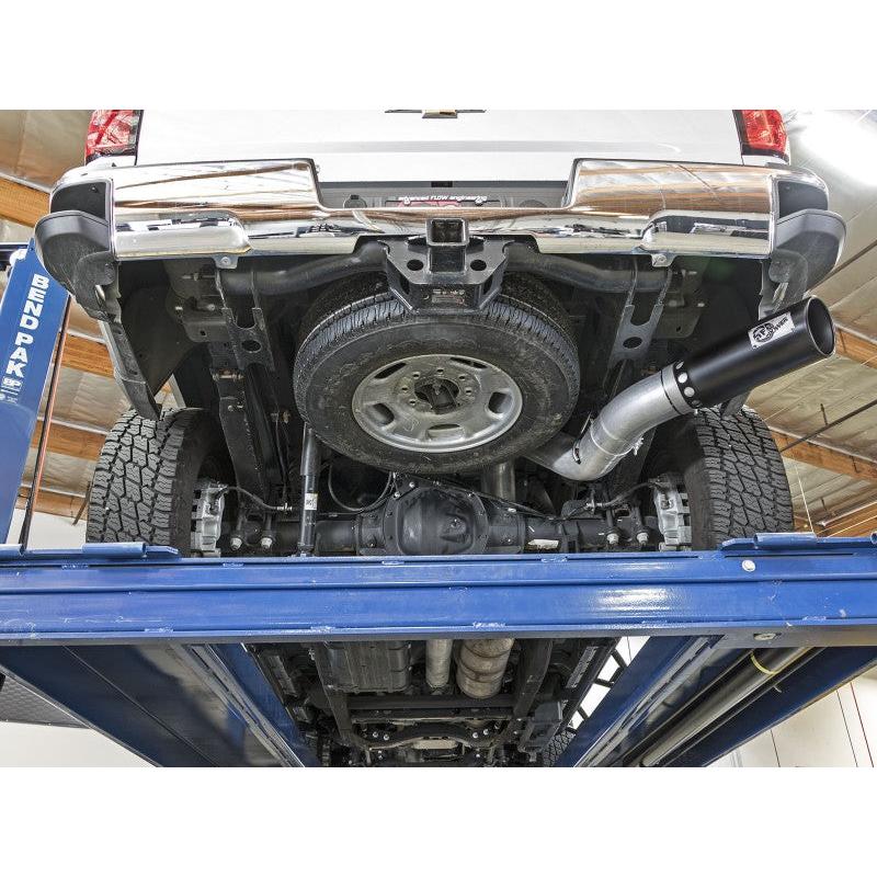 aFe Atlas Exhaust 5in DPF-Back Aluminized Steel w/ Black Tips 16-17 GM Diesel Truck V8-6.6L (td)-SR1 Performance