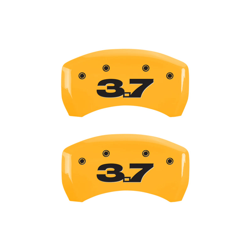 MGP 4 Caliper Covers Engraved Front Mustang Engraved Rear 50 Black finish silver-SR1 Performance