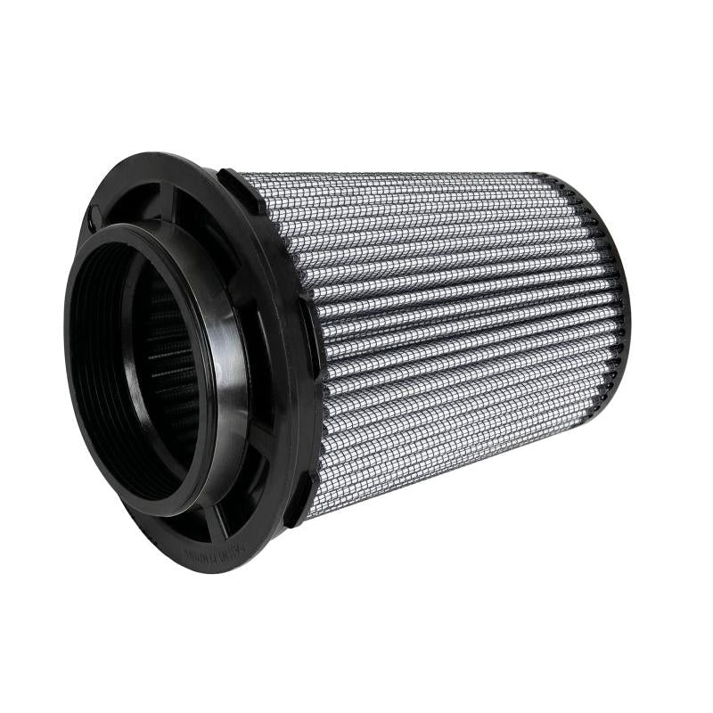 aFe MagnumFLOW Pro DRY S Replacement Air Filter 4in F x 6in B (mt2) x 4-1/2in T (Inv) x 7-1/2in H-SR1 Performance