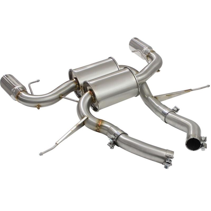 aFe MACHForce XP 2.5in Axle Back Stainless Exhaust w/ Polished Tips 07-13 BMW 335i 3.0L L6 (E90/92)-SR1 Performance