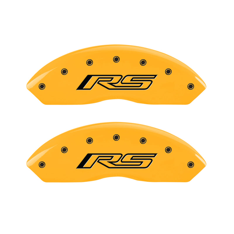 MGP 4 Caliper Covers Engraved Front & Rear Gen 5/RS Yellow finish black-SR1 Performance