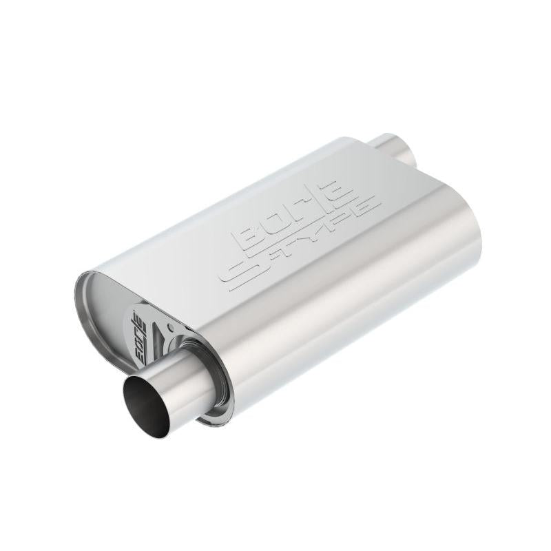 Borla CrateMuffler SBC Hot 350/383 2.5in Offset/Center 14in x 4.35in x 9in S-Type Muffler-SR1 Performance