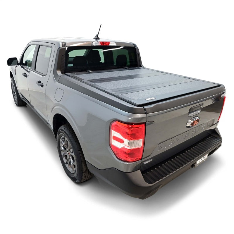 Westin 22-26 Ford Maverick 4WD Hard Tri-Fold Tonneau Cover - Black