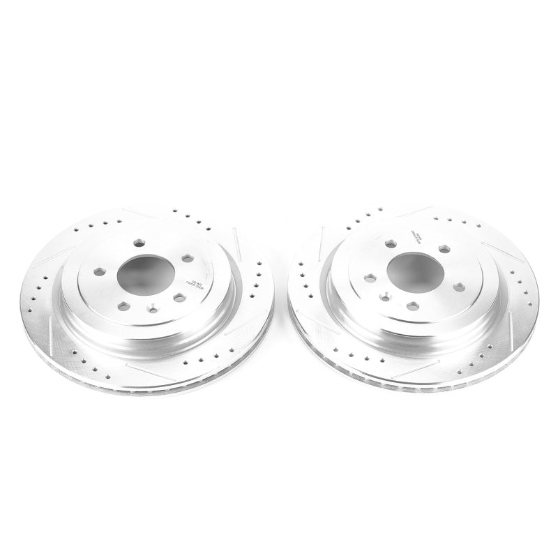 Power Stop 13-18 Cadillac ATS Rear Evolution Drilled & Slotted Rotors - Pair-SR1 Performance
