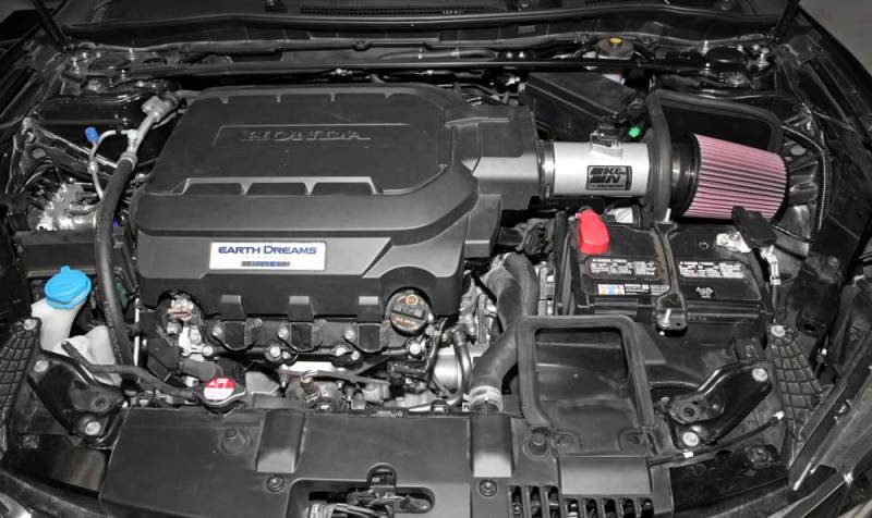 K&N 13-14 Honda Accord 3.5L V6 69 Series Typhoon Air Intake System - Silver Cold Air Intake Kit-SR1 Performance