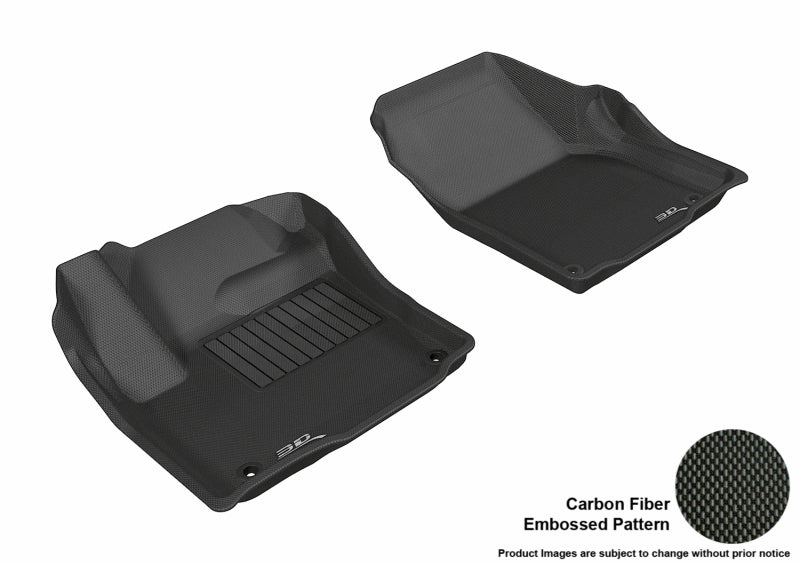 3D MAXpider 2012-2020 Land Rover Range Rover Evoque Kagu 1st Row Floormat - Black-SR1 Performance