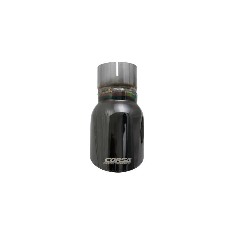 Corsa Single Universal 2.5in Inlet / 3.5in Outlet Black PVD Pro-Series Tip Kit-SR1 Performance