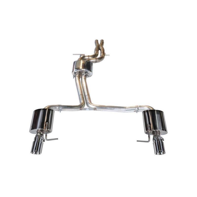 AWE Tuning Audi C7 A7 3.0T Touring Edition Exhaust - Dual Outlet Chrome Silver Tips-SR1 Performance